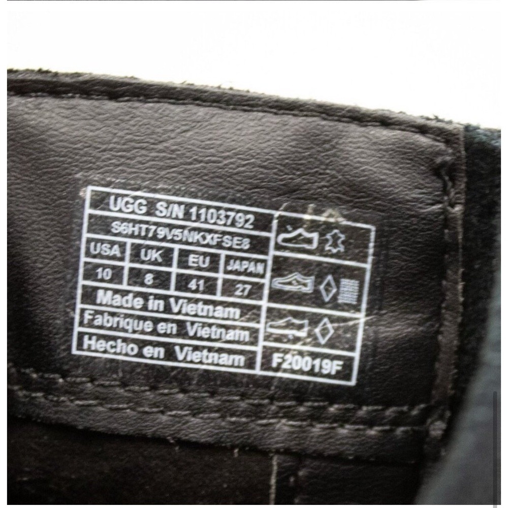 UGG Boots Women's 10 Fern Black Nubuck Leather 1003792 - Picture 8 of 15